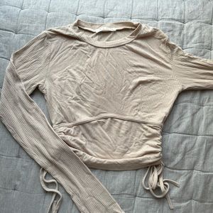 Long sleeve with tie sides